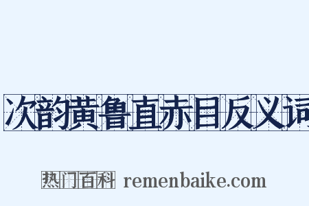 次韵黄鲁直赤目反义词是什么意思的图片